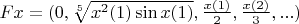 $Fx=(0,\sqrt[5]{x^2(1) \sin x(1)},\frac{x(1)}{2},\frac{x(2)}{3},...)$