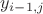 $y_{i - 1, j}$