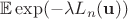 $\mathbb E\exp (-\lambda L_n(\mathbf u))$