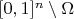 $[0,1]^n\setminus\Omega$