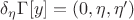 $\delta_\eta\Gamma[y]=(0,\eta,\eta')$