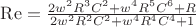 $\operatorname{Re} = \frac{2w^2 R^3 C^2 + w^4 R^5 C^6 + R}{2w^2R^2 C^2 + w^4 R^4 C^4 + 1} $