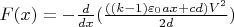 $F(x)=-\frac{d}{dx} (\frac{((k-1){\varepsilon}_{0}ax+cd)  V^{2}}{2d})$