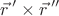 $\vec {r\,}'\times{\vec r\,}''$