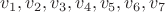 $v_1,v_2,v_3,v_4,v_5,v_6,v_7$