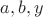$a,b,y$ $a,b,y$