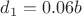 $d_1=0.06b$ $d_1=0.06b$