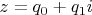 $z=q_0+q_1i$