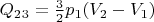 $Q_2_3 = \frac 3 2 p_{1}(V_2-V_1)$