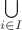 $\bigcup\limits_{i \in I}$