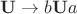 $\mathbf{U}\to b\mathbf{U}a$