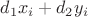 $d_1x_i+d_2y_i$