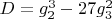 $D = g_2^3 - 27 g_3^2$