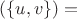 $(\{u, v\}) = $ $(\{u, v\}) = $