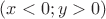 $(x<0; y>0)$