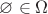 $\varnothing\in  \Omega $
