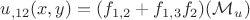 $u_{,12}(x,y)=(f_{1,2}+f_{1,3}  f_2)( 
\mathcal{ M}_u)$