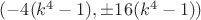 $(-4(k^4-1),\pm{16(k^4-1)})$