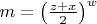 $m=\left(\frac{z+x}{2}\right)^w$