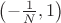 $\left ( -\frac{1}{N},1 \right )$