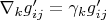 $\nabla_k g'_{ij}=\gamma_k g'_{ij}$