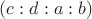 $(c:d:a:b)$ $(c:d:a:b)$