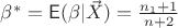 $\beta^*=\mathsf E(\beta|\vec X)=\frac{n_1+1}{n+2}$