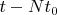 $t-Nt_0$