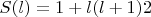 $S(l)=1+l(l+1)2$