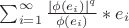 $\sum_{i=1}^\infty \frac {|\phi(e_i)|^q} {\phi(e_i)}*e_i$