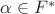 $\alpha\in F^\ast$
