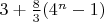 $3+\frac83(4^n-1)$