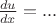 $\frac{du}{dx}=...$