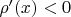 $\rho'(x)<0$