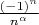 $\frac{(-1)^n} {n^\alpha}$