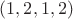 $(1, 2, 1, 2)$
