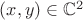 $(x, y) \in \mathbb C^2$