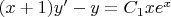 $(x+1)y'-y=C_1xe^x$