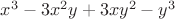 $x^3 - 3 x^2 y + 3 x y^2 - y^3$