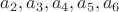 $a_2,a_3,a_4,a_5,a_6$