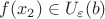 $f(x_2)\in U_\varepsilon(b)$