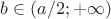 $b\in (a/2;+\infty)$