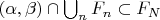 $(\alpha,\beta)\cap\bigcup_nF_n\subset F_N$