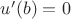 $u'(b)=0$