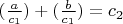 $ (\frac{a}{c_1}) + (\frac{b}{c_1}) = c_2 $