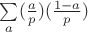 $\sum\limits_{a}(\frac{a}{p})(\frac{1-a}{p})$ $\sum\limits_{a}(\frac{a}{p})(\frac{1-a}{p})$