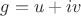 $g=u+iv$