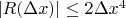 $|R(\Delta x)| \leq 2 \Delta x^4$