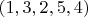 $(1,3,2,5,4)$