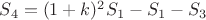 $S_4=(1+k)^2S_1-S_1-S_3$